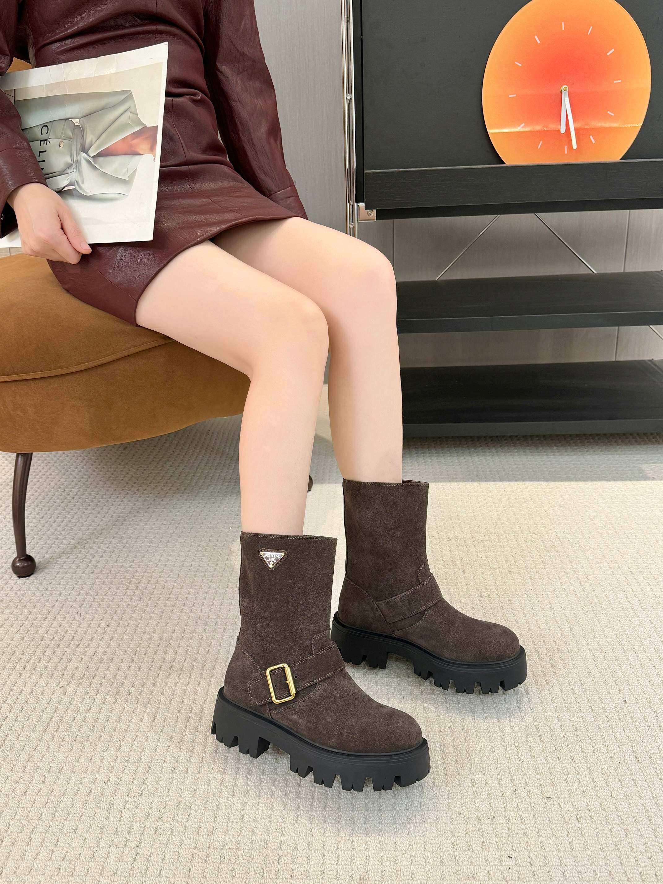 プラダ ( Prada)  レディース 靴  レザー