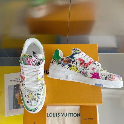 louis vuitton skate シリーズ 23ss の新作トレーナースニーカー スケートシューズ カップル用 2