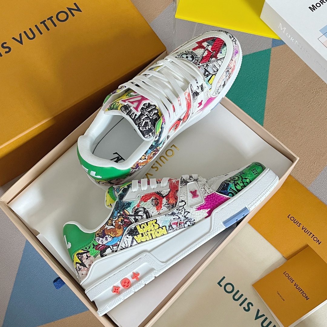 louis vuitton skate シリーズ 23ss の新作トレーナースニーカー スケートシューズ カップル用 2