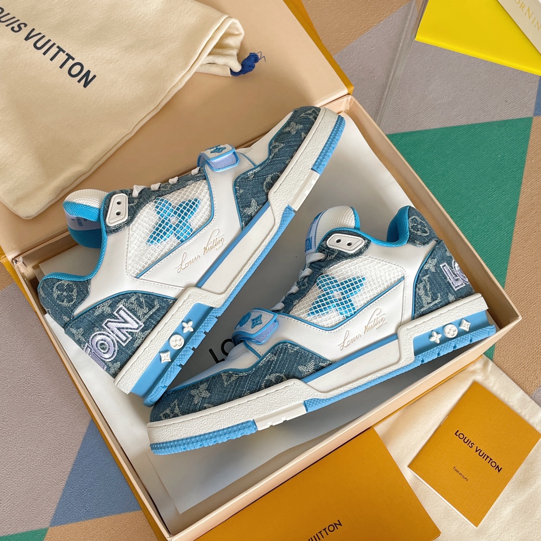 louis vuitton の の lv trainer スニーカー スケートシューズ  1
