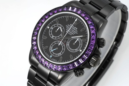 ROLEX（ロレックス）機械式腕時計 デイトナ Daytona パープルダイヤモンド40MM 腕時計 カーボンブラックシリーズ