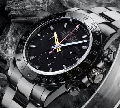 NEW 2025 ROLEX  40mm 機械式腕時計 高級カーボンブラックシリーズ