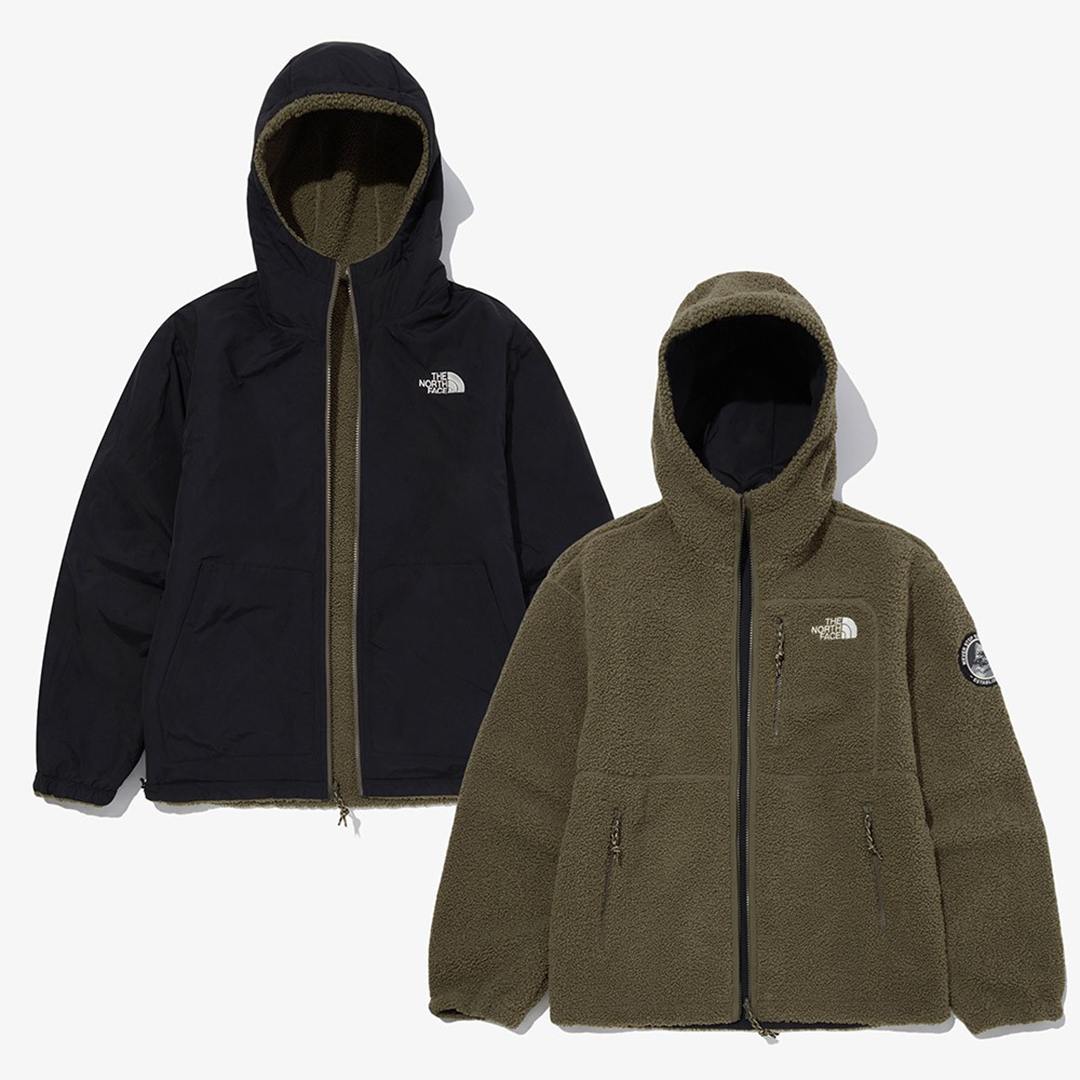 ★★★THE NORTH FACE★★★ DIXIE RVS FLEECE HOODIE NJ4FM70 リバーシブル フリース ダウン ジャケット フード レディース メンズ 韓国 2WAY 裏表 ショート ミドル 丈 かわいい 新作