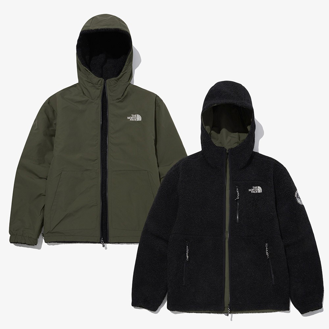 ★★★THE NORTH FACE★★★ DIXIE RVS FLEECE HOODIE NJ4FM70 リバーシブル フリース ダウン ジャケット フード レディース メンズ 韓国 2WAY 裏表 ショート ミドル 丈 かわいい 新作