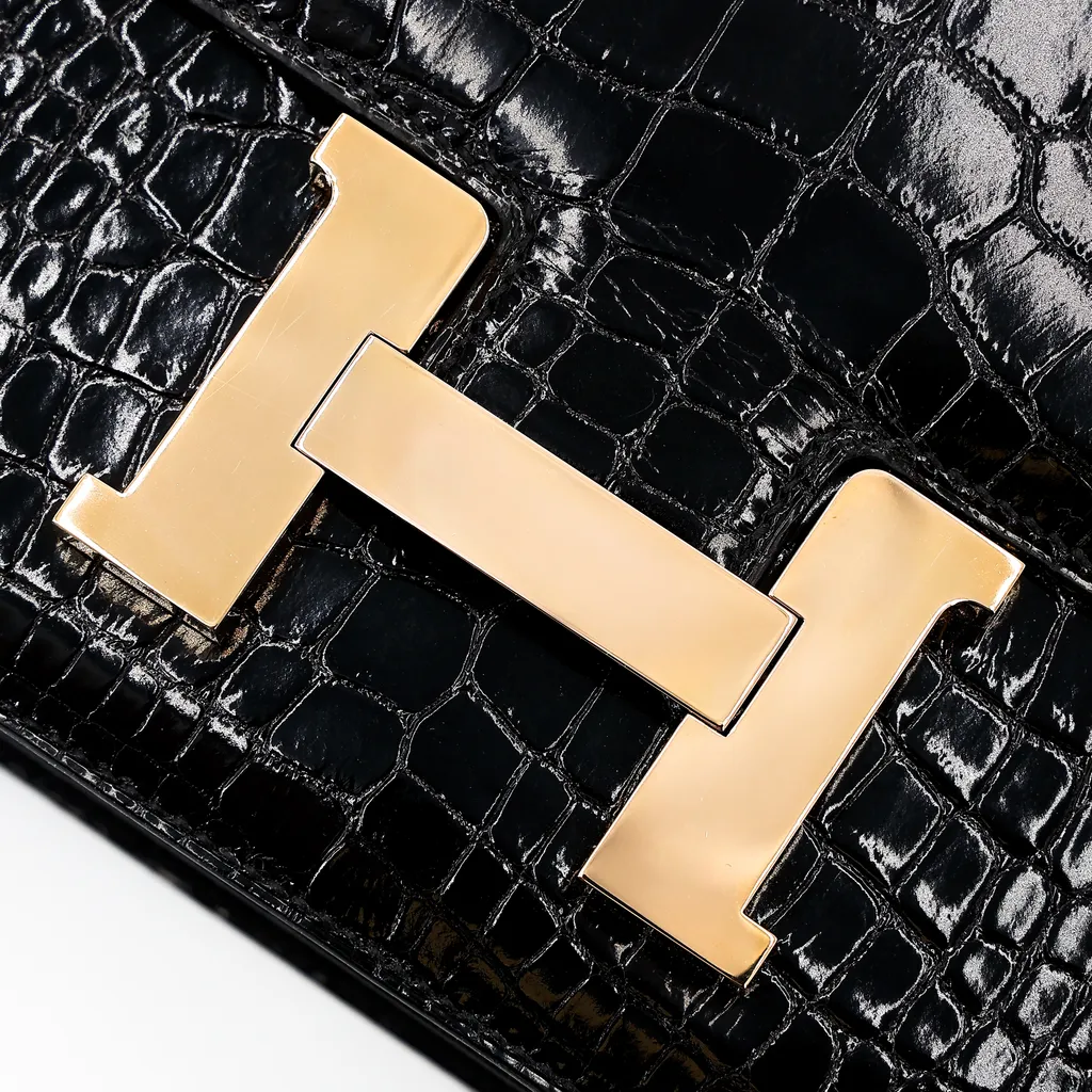 【HERMES】Constance long wallet アリゲーター ノワー