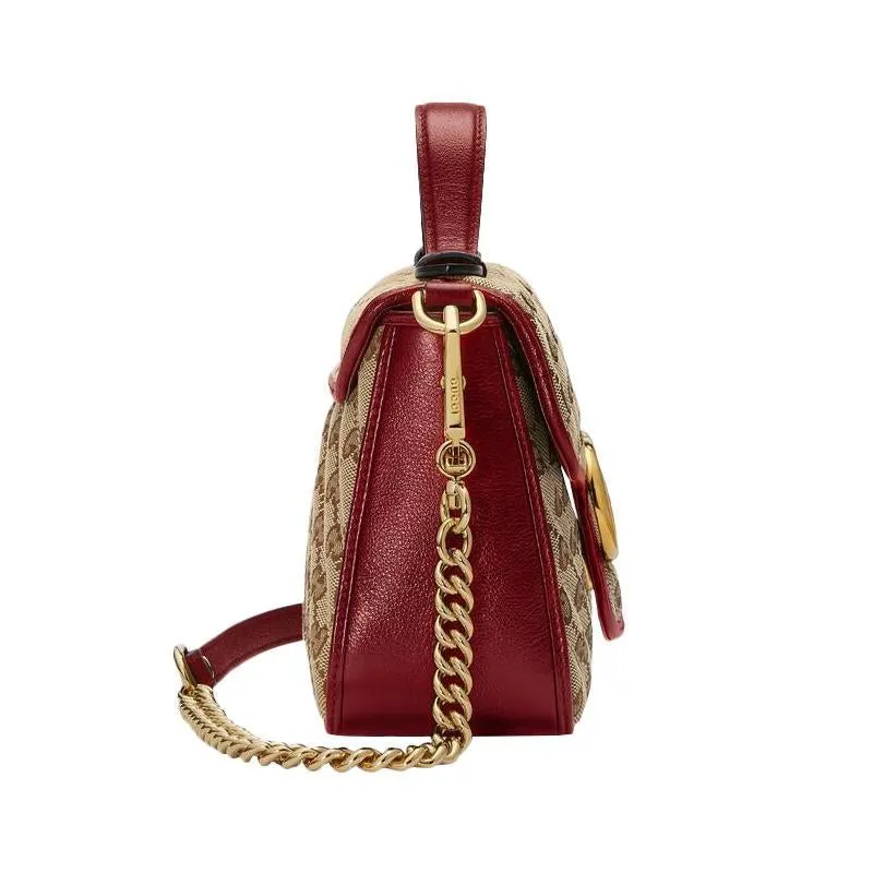 GUCCI(グッチ)〔GGマーモント〕ミニ トップハンドルバッグ