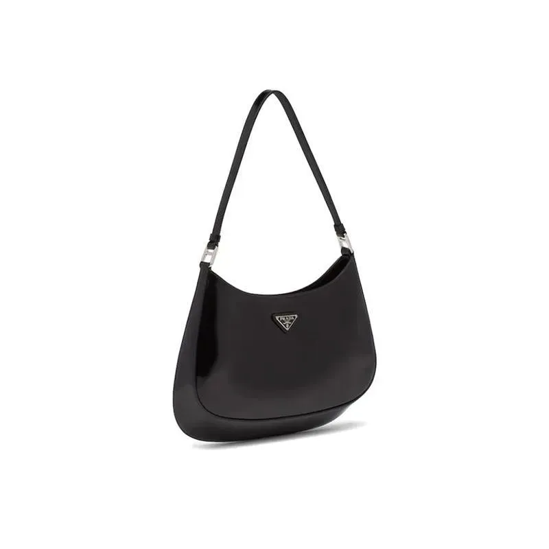 PRADA(プラダ) クレオ ブラッシュドレザー ショルダーバッグ ブラック