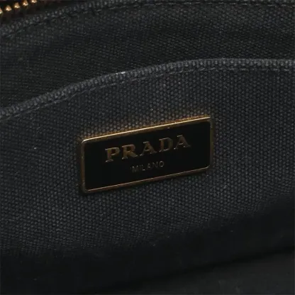 PRADA(プラダ) カナパ ファブリック ハンドバッグ ブラック
