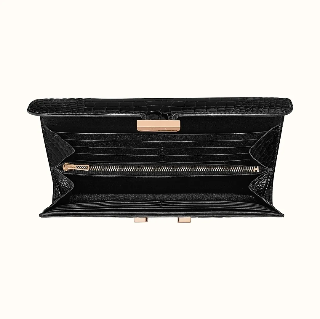 【HERMES】Constance long wallet アリゲーター ノワー