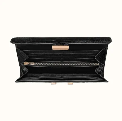 【HERMES】Constance long wallet アリゲーター ノワー