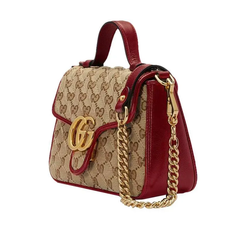 GUCCI(グッチ)〔GGマーモント〕ミニ トップハンドルバッグ