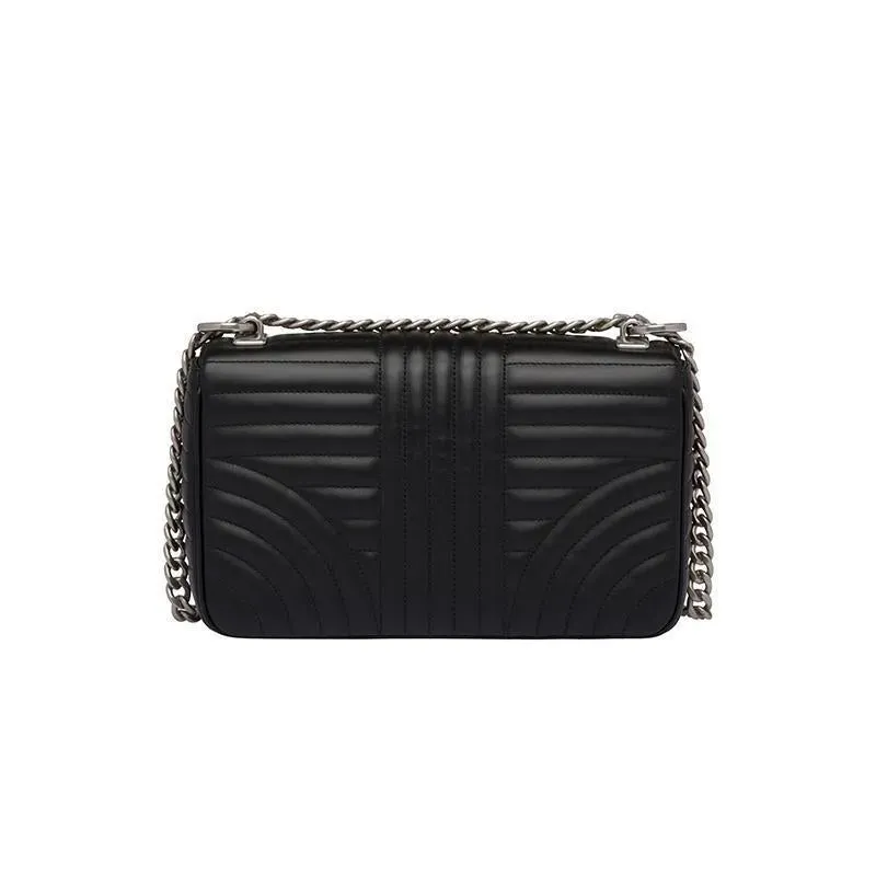 PRADA(プラダ) ダイアグラム レザー ショルダーバッグ ブラック