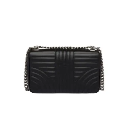 PRADA(プラダ) ダイアグラム レザー ショルダーバッグ ブラック