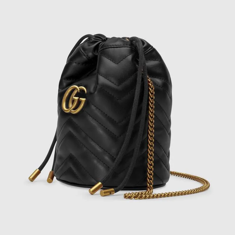 GUCCI(グッチ)〔GGマーモント〕ミニ バケットバッグ