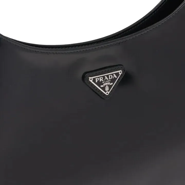 PRADA(プラダ) クレオ ブラッシュドレザー ショルダーバッグ ブラック