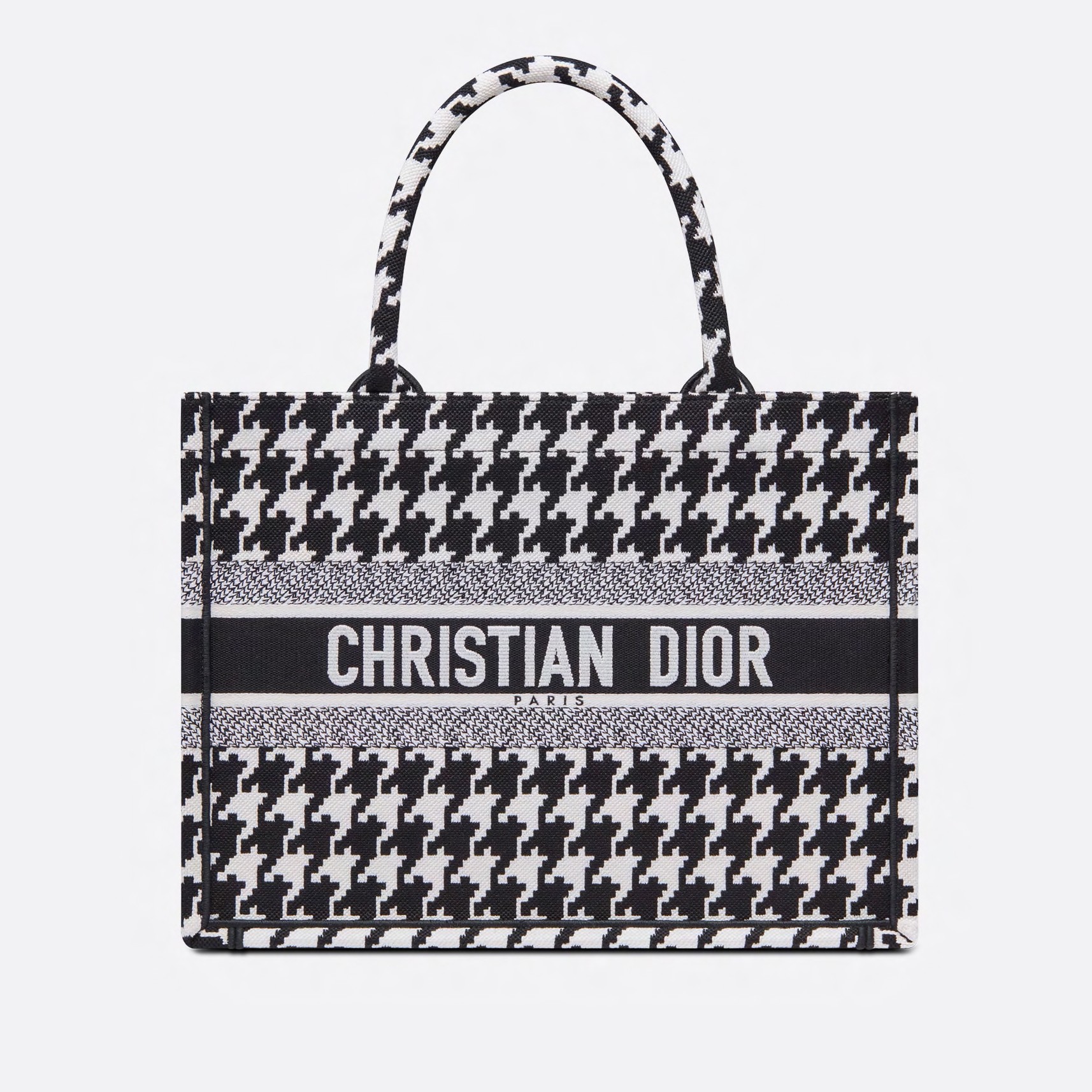 DIOR 直営店 名入れOK! BOOK TOTE ミディアム トート 千鳥格子