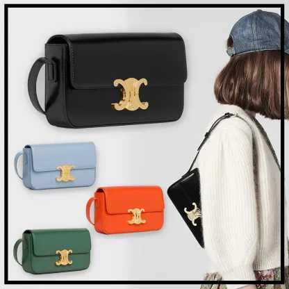 新作 CELINE トリオンフ ショルダーバッグ カーフスキン