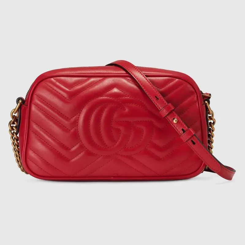 GUCCI(グッチ)〔GGマーモント〕キルティング スモール ショルダーバッグ