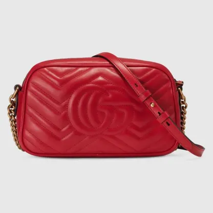 GUCCI(グッチ)〔GGマーモント〕キルティング スモール ショルダーバッグ