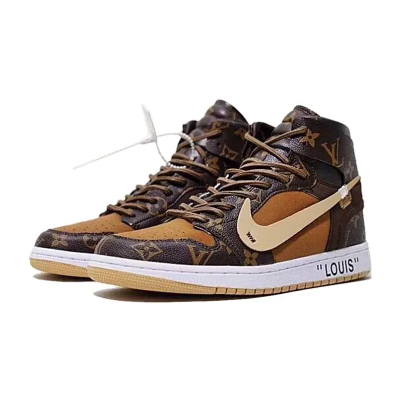 Nike Air Jordan 1 x Louis Vuitton High Top Basketball Shoes On Sale