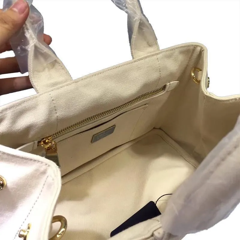 PRADA(プラダ) カナパ ファブリック ハンドバッグ ホワイト