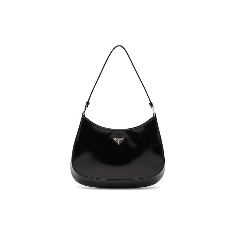PRADA(プラダ) クレオ ブラッシュドレザー ショルダーバッグ ブラック