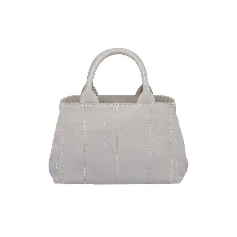 PRADA(プラダ) カナパ ファブリック ハンドバッグ グレー