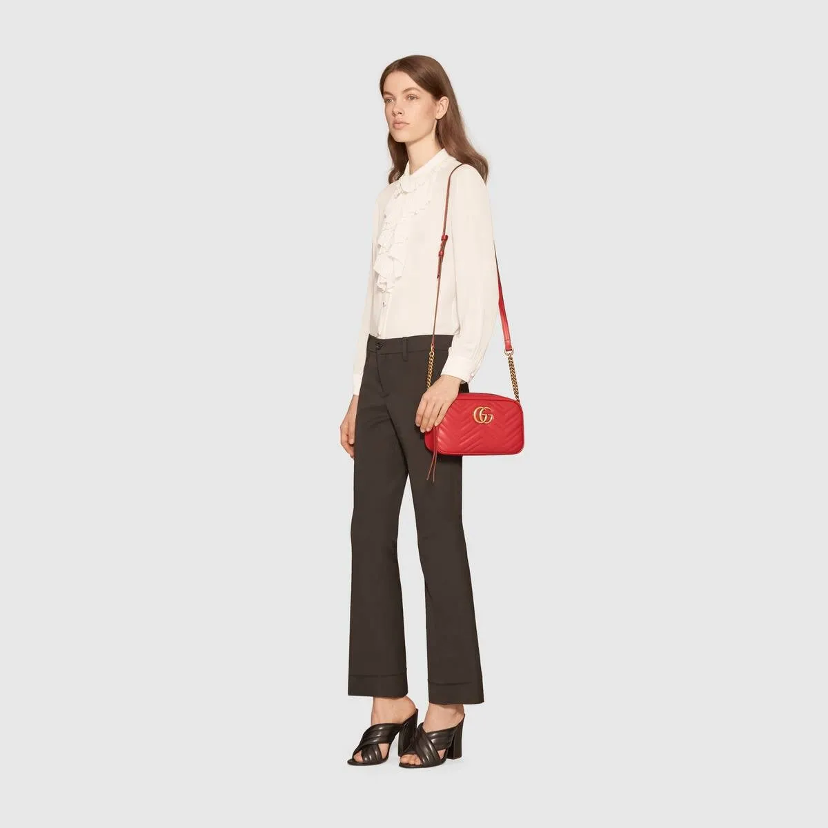 GUCCI(グッチ)〔GGマーモント〕キルティング スモール ショルダーバッグ