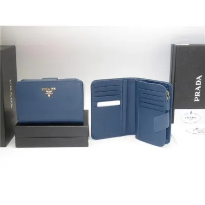 PRADA(プラダ) サフィアーノレザー 財布 ネイビー