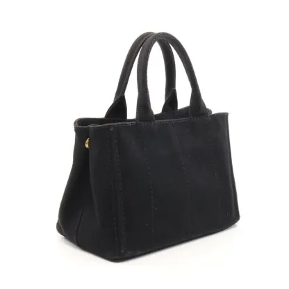 PRADA(プラダ) カナパ ファブリック ハンドバッグ ブラック