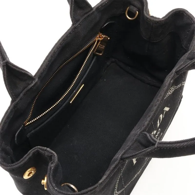 PRADA(プラダ) カナパ ファブリック ハンドバッグ ブラック