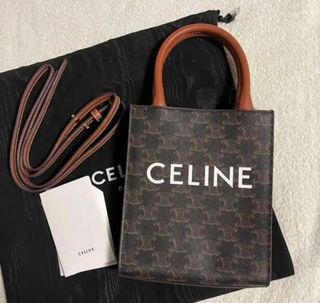 CELINE ミニ バーティカル カバ CELINEプリント