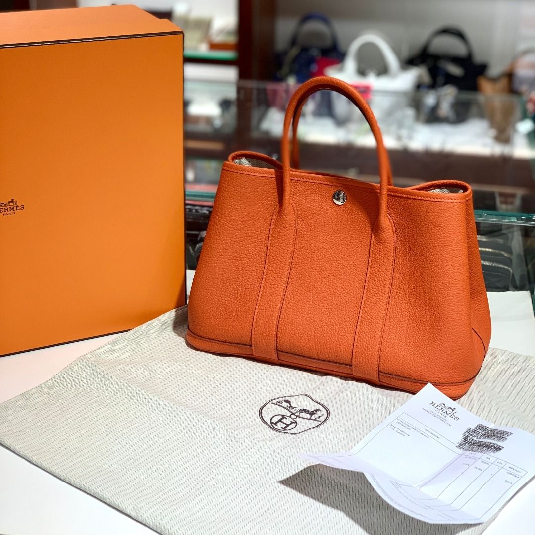【シンプル】HERMESハンドバッグ ガーデンパーティ30