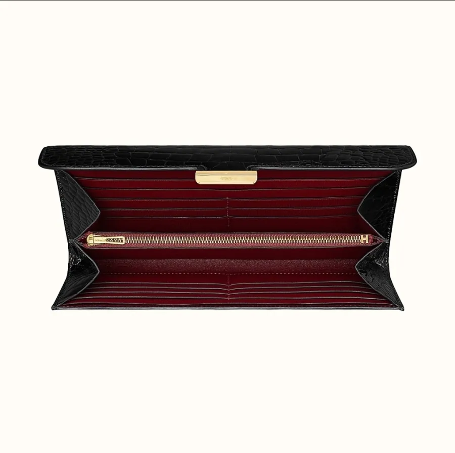 【HERMES】Constance long wallet アリゲーター ノワー