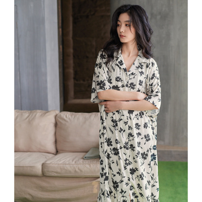 Lightweight short-sleeve silk ice pajamas