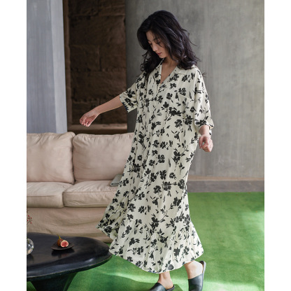 Lightweight short-sleeve silk ice pajamas