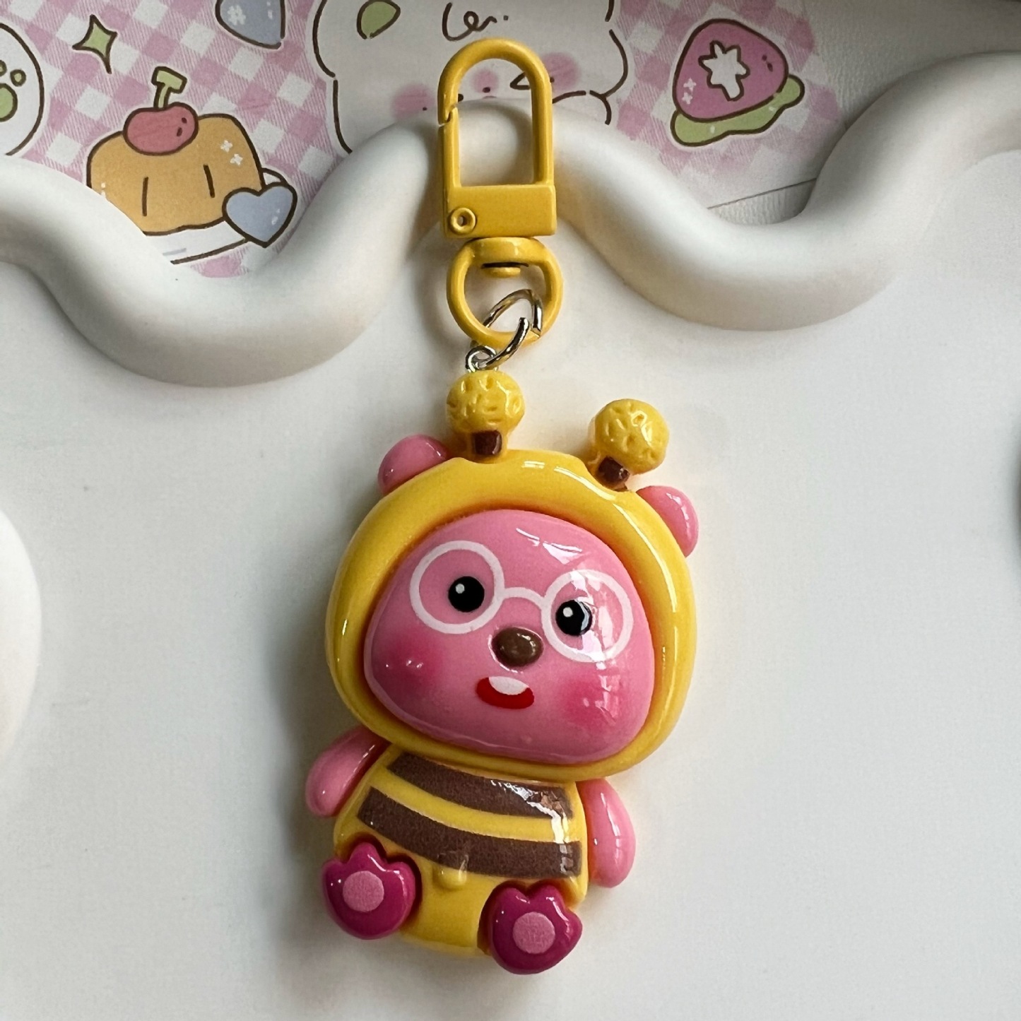 Large Size Transformable Keychain Sweet Girl Best Friend Couple Gift School Bag Pendant Accessory Hanging Decoration Resin Craft