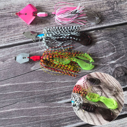 Floating Spinner Swim Jig 7cm 4.5g 6pcs