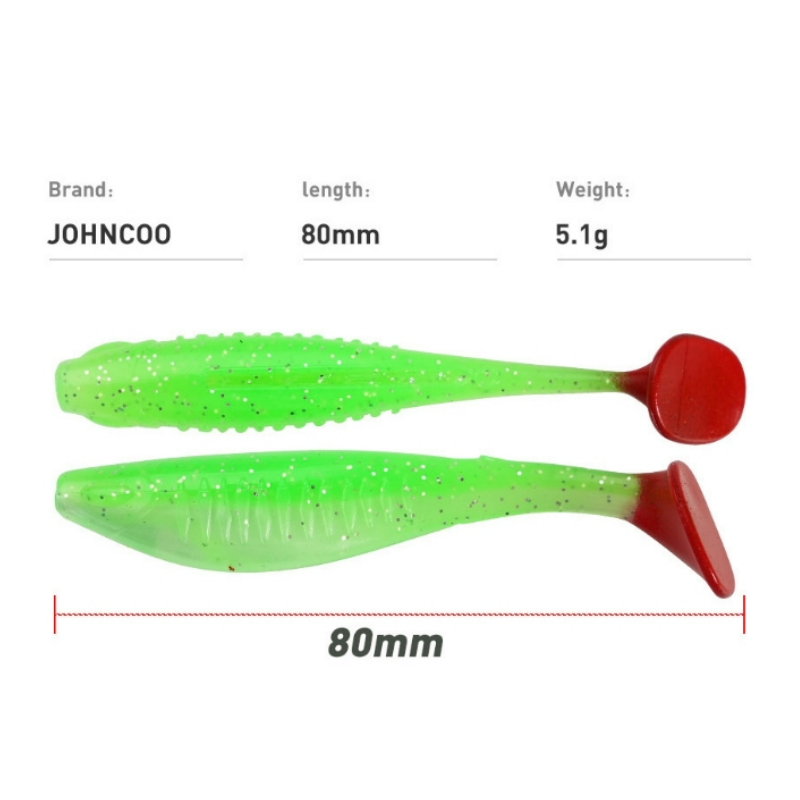 Paddle Tail Soft Bait 8cm 5g 7pcs/pack