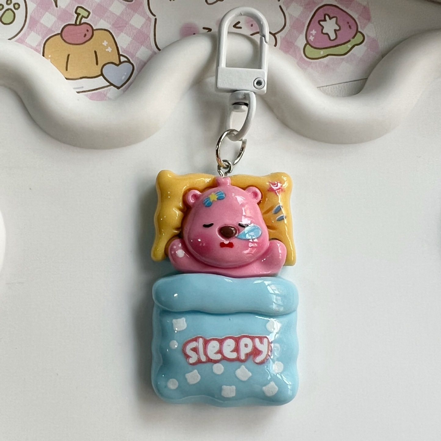 Large Size Transformable Keychain Sweet Girl Best Friend Couple Gift School Bag Pendant Accessory Hanging Decoration Resin Craft