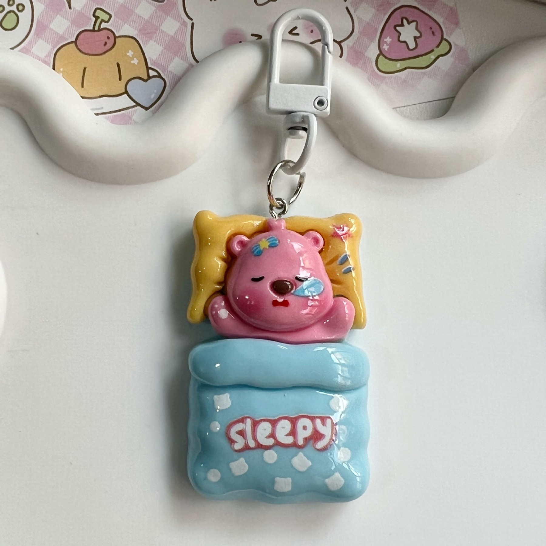 Large Size Transformable Keychain Sweet Girl Best Friend Couple Gift School Bag Pendant Accessory Hanging Decoration Resin Craft