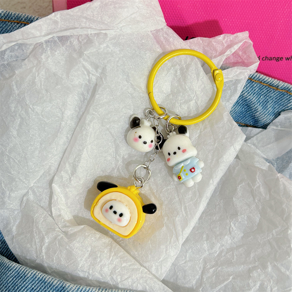 Collar Explosions Sanrio Series Keychain Pendant Cute Cartoon Hello Kitty Keyring Hanging