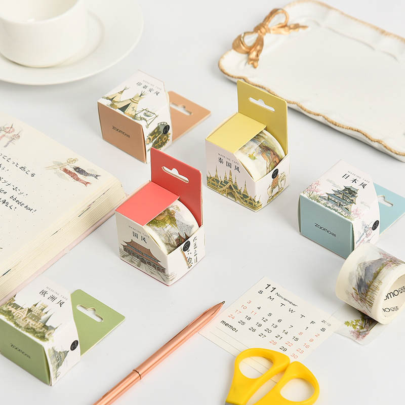 And paper tape boxed five national style series creative hand account tape combination diy decoration 5