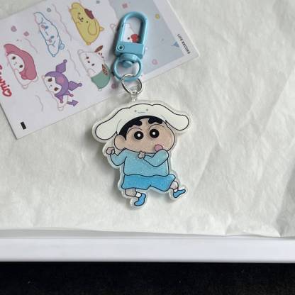 Cute Crayon Shinchan Acrylic Keychain School Bag Pendant Best Friend Girl Gift Decoration Fresh Sweet Cartoon Style