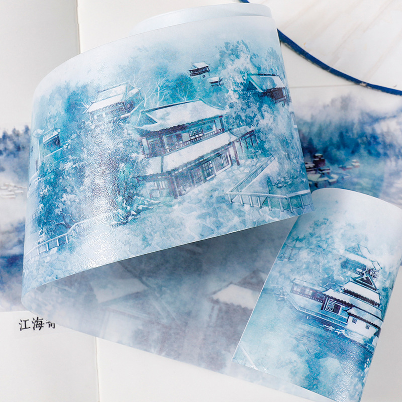 Xingmian special oil and paper tape Yi Jiangnan series Journal album Diary DIY decorative stickers 6