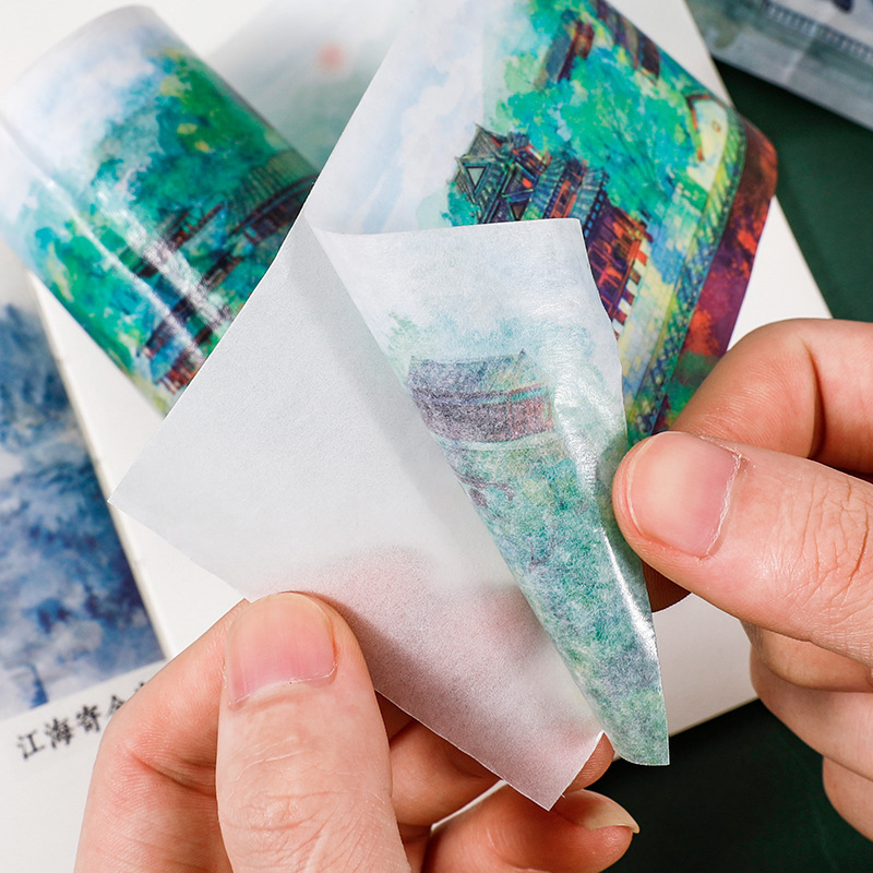Xingmian special oil and paper tape Yi Jiangnan series Journal album Diary DIY decorative stickers 6