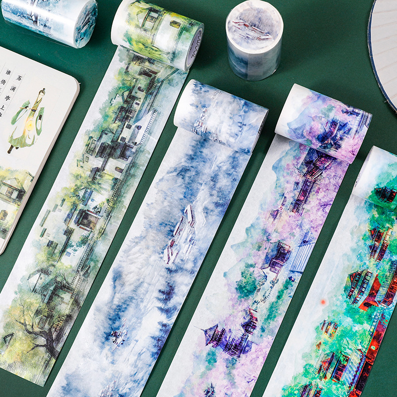 Xingmian special oil and paper tape Yi Jiangnan series Journal album Diary DIY decorative stickers 6