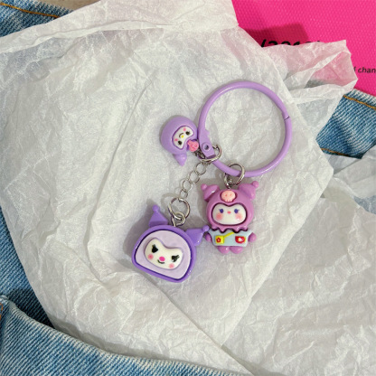 Collar Explosions Sanrio Series Keychain Pendant Cute Cartoon Hello Kitty Keyring Hanging