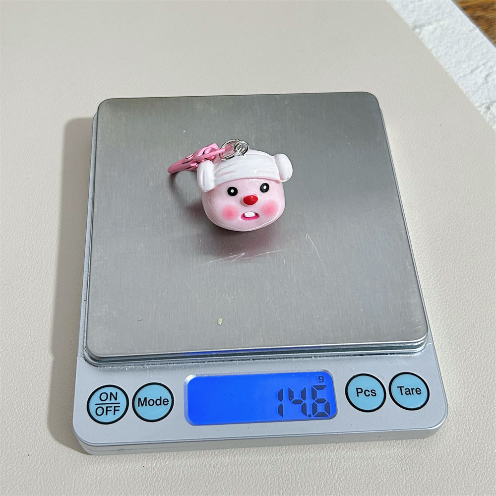 Three-dimensional large crossdressing Beaver keychain cute sweet round rolling schoolbag pendant for girlfriend small gift accessories