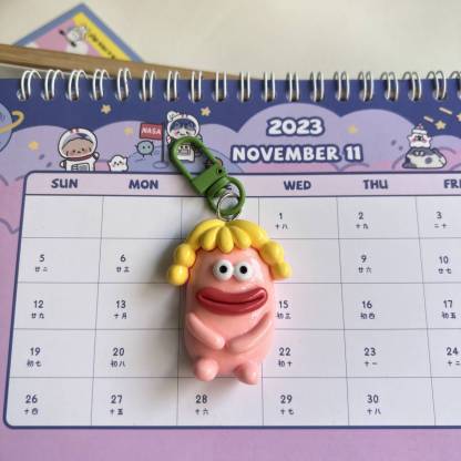 Large Size Funny Sausage Keychain with Big Mouth Cute School Bag Pendant Best Friend Gift Resin Cartoon Style Fresh Sweet